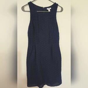 Old Navy Navy Eyelet Dress Size 6